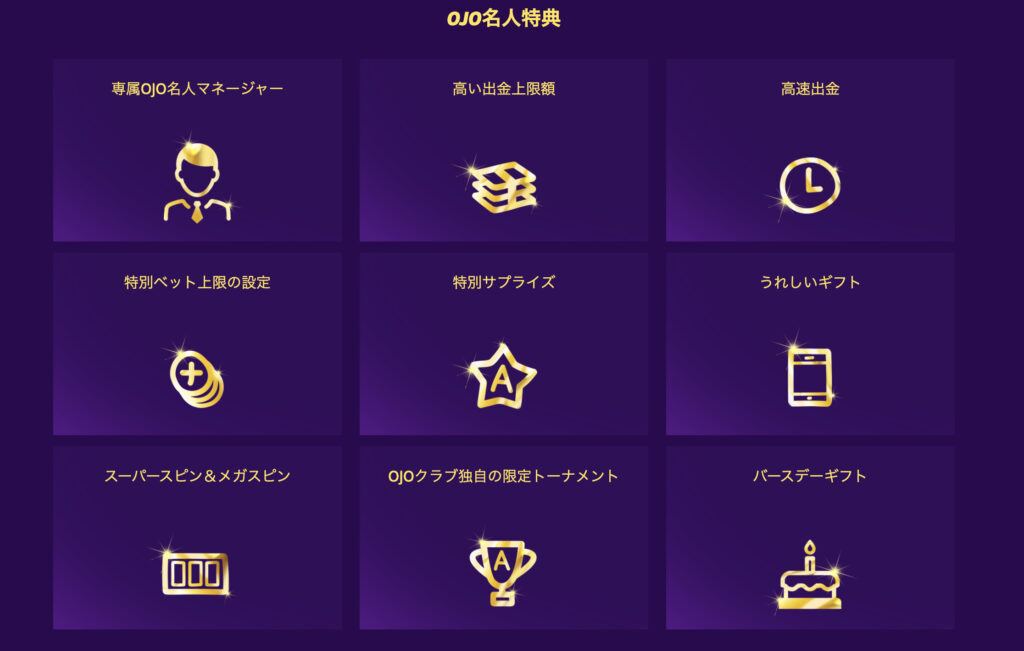 プレイオジョのVIPプログラム