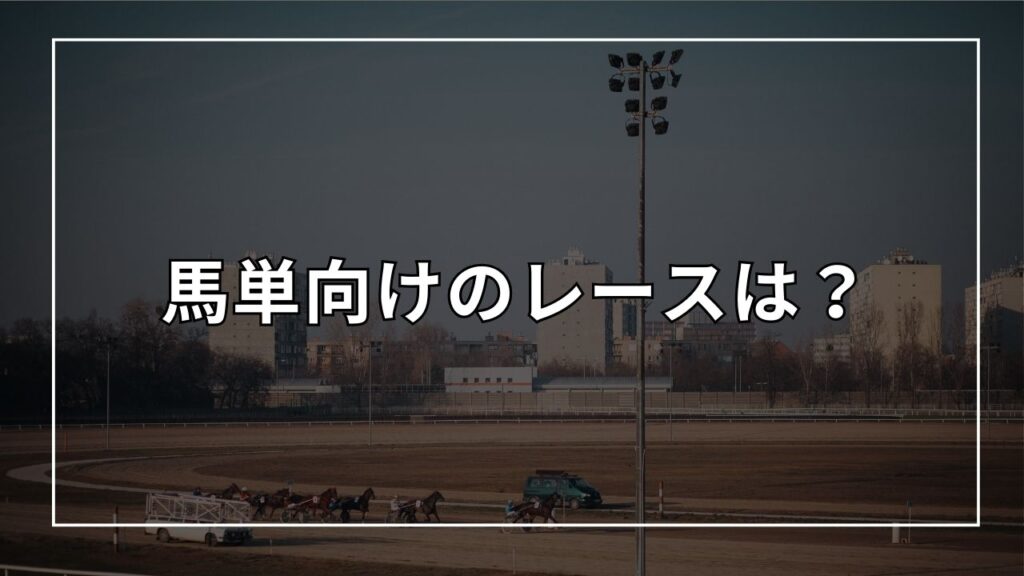 馬単向けのレースは?