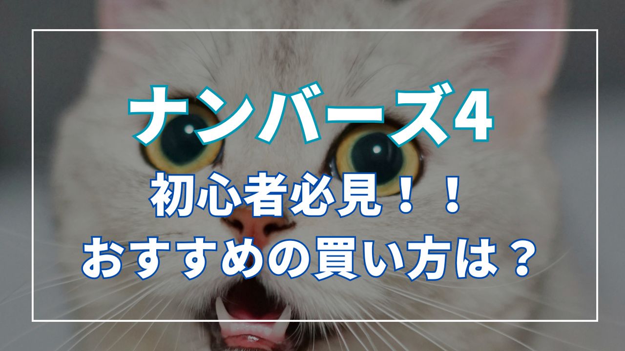 ナンバーズ4初心者必見!!おすすめの買い方は?