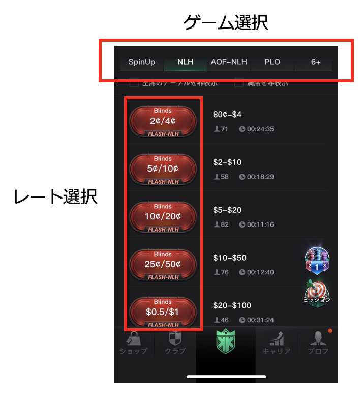 ゲーム操作